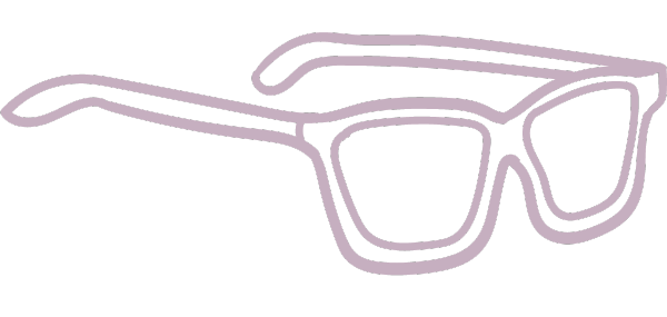 Outline drawing of sunglasses